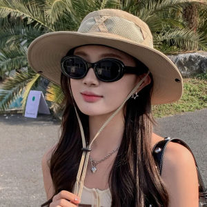 LIHUA Adjustable Wide Brim Bucket Hat Hiking Fishing Summer Western Cowboy Hat Foldable UV Protection Safari Sun Cap for Male Female