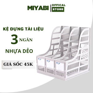 Kệ đựng tài liệu để bàn văn phòng phẩm - 3 ngăn - 1 cái - kệ đựng tài liệu giá rẻ - MIYABI STORE