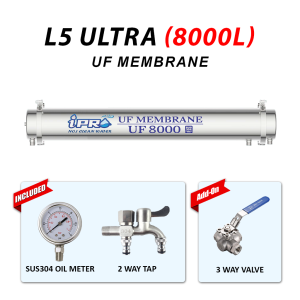 [FREE INSTALL] IPRO Outdoor Water Filter Ultrafiltration Membrane L5 Ultra - Stainless Steel Whole House Water Filtration System 8000L - 0.01 Micron