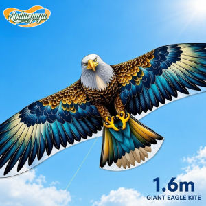 Aoduoyaya Eagle Kite Flying Bird Kite 100M Line Easy Fly Outdoor Toy Realistic Print Kids Gift Large