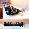 ASTRON GS-9090 Built-in Double Burner Gas Stove with Hob and Tempered Glass Top. 