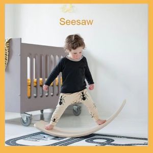 SG Seller| Kids/Adults Wooden Balance Board Kids Wobble Yoga Balancing Board Wooden Curvy Plank Seesaw Toys Training Balancing