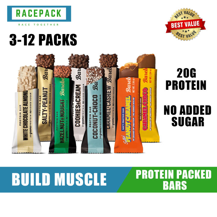 Barebells Protein Bar 312 Bars Healthy Meal Low carb, 20g protein bar, Build Muscle (Select