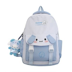 FCCOLOO Cinnamoroll Melody School Bag Letter Dog Kuromi Cartoon Backpack Cute All-Match Students