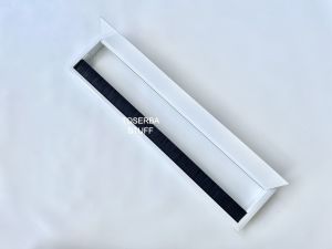 Grommet Tutupan Lubang Kabel Stop Kontak Meja Kerja Kantor Slow Motion Tutup Manual Aluminium Putih