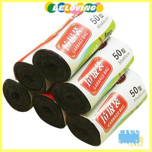Beloving Flash Sale ถุงขยะ1ม้วน50x60ซม. สีเดียวหนาเป็นมิตรต่อสิ่งแวดล้อมถุงขยะพลาสติกแบบใช้แล้วทิ้งถุงขยะสีดำ