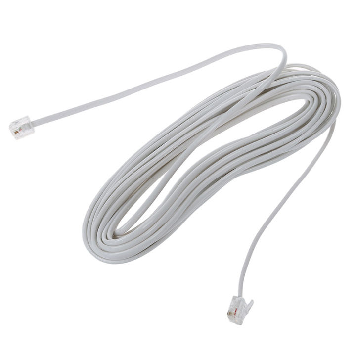 9M 30ft RJ11 6P2C Modular Telephone Phone Cables Wire White | Lazada.co.th