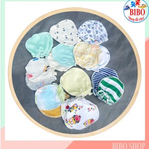 Set 3 Đôi Bao Tay Cho Bé Sơ Sinh Hotga Chun Mềm Cotton Mịn Mát (0-5 tháng freesize)