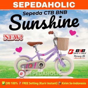 Sepeda Anak Perempuan BNB SUNSHINE DAISY City Bike Ukuran 12 16 18 Inch Keranjang Usia 2-8 Tahun