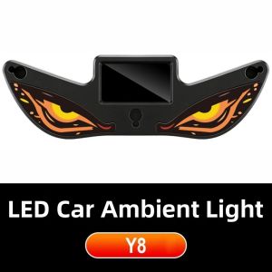 SJJL Suction Cup Solar LED Car Light Vibration Lights on Dynamic Display Devil Eyes Car Light Gifts Wireless Car Warning Light