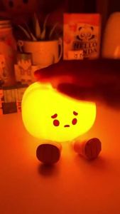 {READY STOCK}Home Decor Halloween Pumpkin Night Light Cute Soft Silicone Lamp Touch Dimmable Rechargeable Bedside Decor Light Kids Gifts Halloween Decorations