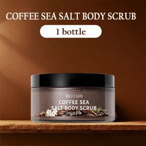Coffee Sea Salt Body Scrub 250g - Gentle Exfoliating Scrub for Dead Skin Removal Brightens & Nourishes Skin Safe for Sensitive Skin