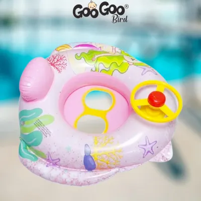 GOOGOO BIRD Inflatable Kids Swimming Ring Baby Seat Float With Steering Pelampung Budak