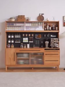 Nordic Solid Wood Dining Cabinet Modern Minimalist Light Luxury Tea Water Cabinet Storage Cabinet Sideboard Cabinet