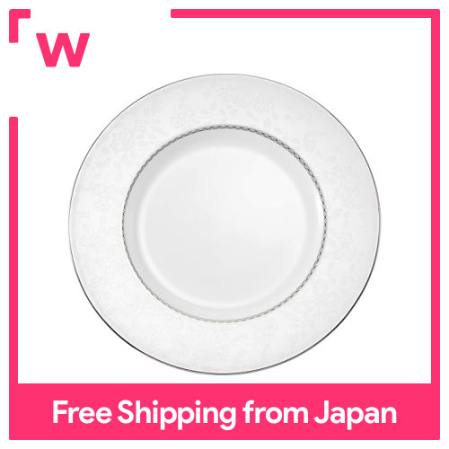 NARUMI Plate, plate, dish, Milano Bianca, 27cm, white, floral