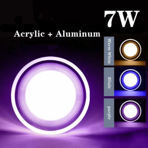 7W Tri Color Pin Light LED Dimming ceiling light RGB 3 Color Downlight Recessed tricolor pinlight Led lamp for Living Room bedroom Bar Pin Lights multicolour pin light Purple Blue Warm White Light Down Light Lamp LACANCHMADE