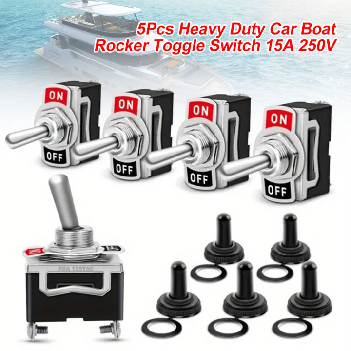 1 Piece On/Off SPST Metal Toggle Switch AC 1250v car 15A dc 12v 1/2 hole
