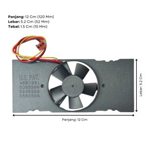 Kipas Pendingin Dc Fan 12V Merek U.S.PAT. Cooling Fan