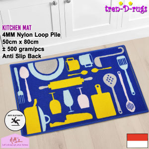 Tren-D-Rugs - Karpet Keset Kaki geometris sweden scandinavian alas lantai kamar runner dapur lorong panjang kitchen mat anti slip 50 cm X 80 cm - NMs