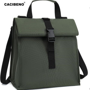 Foldable Thermal Lunch bag box Oxford Waterproof Insulation Cooler Bag Fashion for Men Women with Adjustable Shoulder Sling