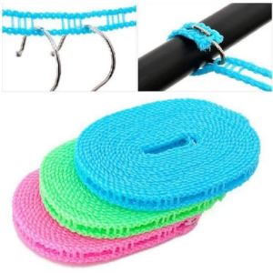 10M High-Quality Nylon Windproof Clothesline with Anti-Slip Grip and Durable Hook for Outdoor Drying