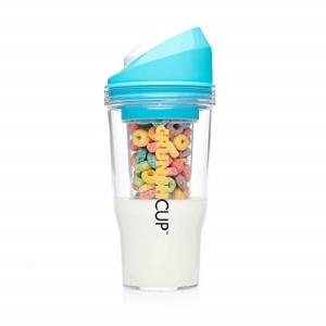 Portable Plastic Cereal Cup for Breakfast On the Go To Go Cereal and Milk Container 0 Spoon or Bowl Required