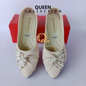 QUEEN - Flatshoes  wanita kain pita Q collection kekinian elegan dan modis sol karet