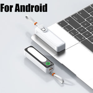 5000mah Mini Power Bank Portable External Battery Pack Powerbank Fast Charging Poverbank With Cable LED Light For iPhone Xiaomi