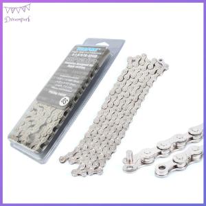 6-7-8/9/10 Speed Road Bike Chain Anti-corrosive Variable Speed Chain Silver Electroplated Bike Chain Master Links for Road Bikes
