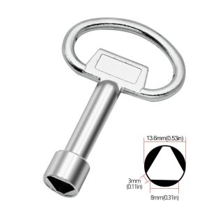 GTRBFDS Multi-purpose Triangle Valve Wrench Universal Use Solid Structure Water Valve Key Handheld Wrench Labor Saving Triangle Key Tap Water Valve Closing