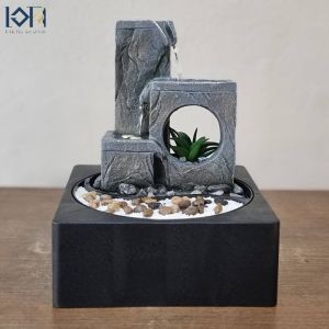 น้ำพุตั้งโต๊ะ รุ่นรหัสสินค้า1239017L-1 อ่างน้ำล้นตั้งโต๊ะตกแต่งบ้าน เสริมฮวงจุ้ยโชคลาภ ของขวัญ