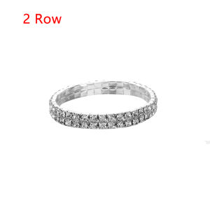 MINUTE 1-10 Rows lễ cưới Cô dâu Người đàn bà Vòng đeo đàn hồi Vòng tay Căng tay Crystal Rhinestone