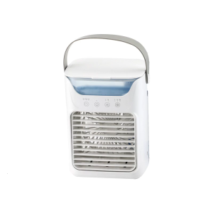 เครื่องเครื่องทำความเย็นลม USB เครื่องปรับอากาศตั้งโต๊ะขนาดเล็กความเร็ว3ระดับ7ไฟ LED สำหรับสำนักงานบ้านหอพักระบายความร้อนด้วยตนเอง