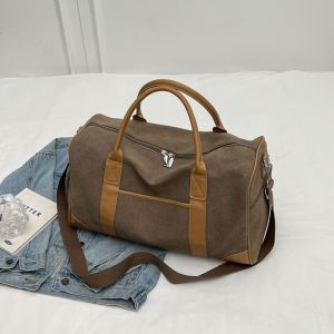 Large-capacity travel bag for cross-border use outdoor travel luggage bag womens sports and fitness bag mens tote bag vintage canvas bag