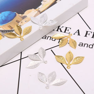 [fenggongshuode] 50Pcs/set Vintage Leaf Filigree Wraps Connectors Metal Craft DIY Jewelry Making
