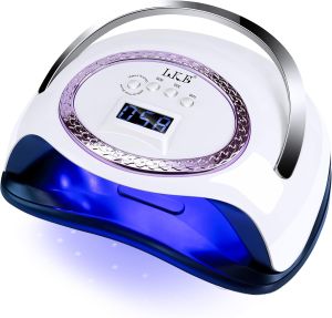LKE 288W UV LED Nail Lamp Professional Nail Dryer with Even Curing & Heat Control Technology Smart Sensor & 4 Timers Detachable Base for Easy Cleaning Salon-Quality Gel Polish Lamp for Home Use