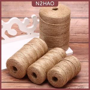 N2HAO Tự Nhiên Cây Gai Dầu Linen Dây Xoắn Vải Bố Đay Sợi Dây Thừng Sợi Dây Thừng DIY Thủ Công Trang Trí Nội Thất