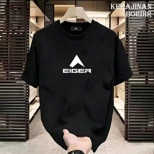 ✅ [Sunny T-shirt] mens distro 24s cotton 100% short sleeved  straight black printing T-shirts  multicolor options  Eiger .C