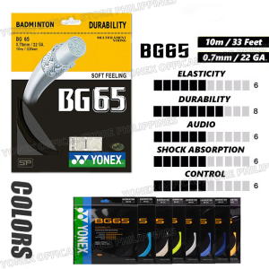 Yonex High-Elasticity Badminton Strings BG65/NANOGY 95/Mega Force/Pro - Durable High-Performance Racket Sport Tape
