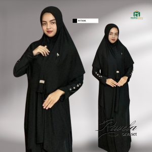 RAVELA One Set Rok Jersey free Hijab Bergo setelan terbaru 3in1 busui