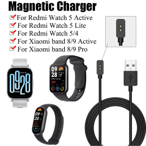 100CM Charger For Redmi Watch 5 Active/Lite Mi Band 8/9 Pro Mi band 8/9 Active Universal USB Charging Cable Watch 4 100cm