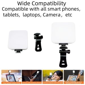 ไฟเซลฟี่ AY-49J เติมแสงคลิป แบบพกพามินิชาร์จ ปรับความสว่าง แล็ปท็อปแหวนเติมแสง คลิปบนคอมพิวเตอร์โทรศัพท์มือถือ โคมไฟสีขาว