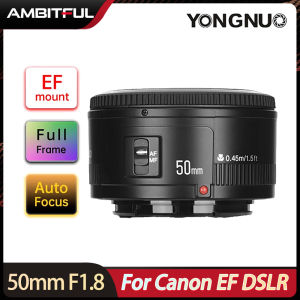 YONGNUO เอฟเฟกต์โฟกัสอัตโนมัติรูรับแสงขนาดใหญ่ F1.8 YN50mm ขนาดเล็กเลนส์กล้องด้วยซูเปอร์โบเก้สำหรับ Canon EOS 70D 5D3 600D กล้อง DSLR YONGNUO 50มม. F1.8 C