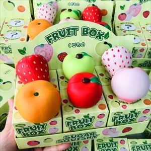 6Pcs/Set Fruit Squeeze Toy Slow Rising Pinch Stress Release Toys Super Soft Slow Rebound Decompression Toy Funny Gifts