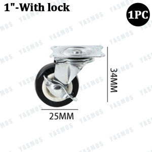 1.5-3Inch Durable Heavy Duty Casters Wear Resistant Black PVC Material Swivel Wheels Castors for Furniture Carts and DIY Tools