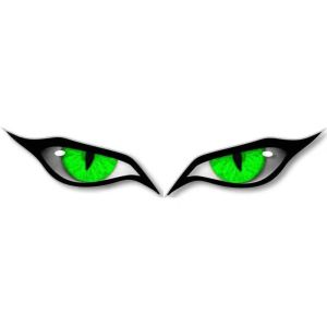 MARINI 2 Pcs VINYL 3D Stereo Eyes Stickers Cat Eyes Design Waterproof Car Decoration Stickers Removable Strong Reflective Evils Eyes Stickers for Car Motorcycle