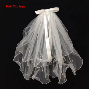🇲🇾 White Bridal Veil With Clip Bride To Be Set Veil Wedding Hair Accessories