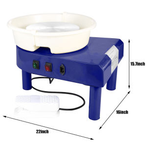 NantFun Pottery Wheel 25CM Pottery Forming Machine 350W Electric Pottery Wheel with Foot Pedal and Detachable Basin Easy Cleaning for Ceramics Clay Art Craft DIY Clay