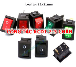 Combo 10 Công tắc rocker KCD1 6A 250V 15x21mm