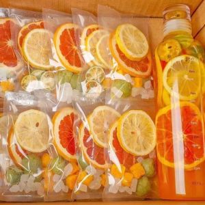 Grapefruit green orange lemon passion fruit cold brewed kumquat lemon fruit tea bag brewed tea fruit summer fruit tea